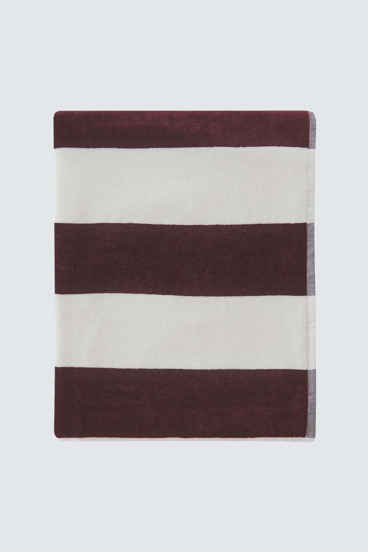 ZARA STRIPED BEACH TOWEL