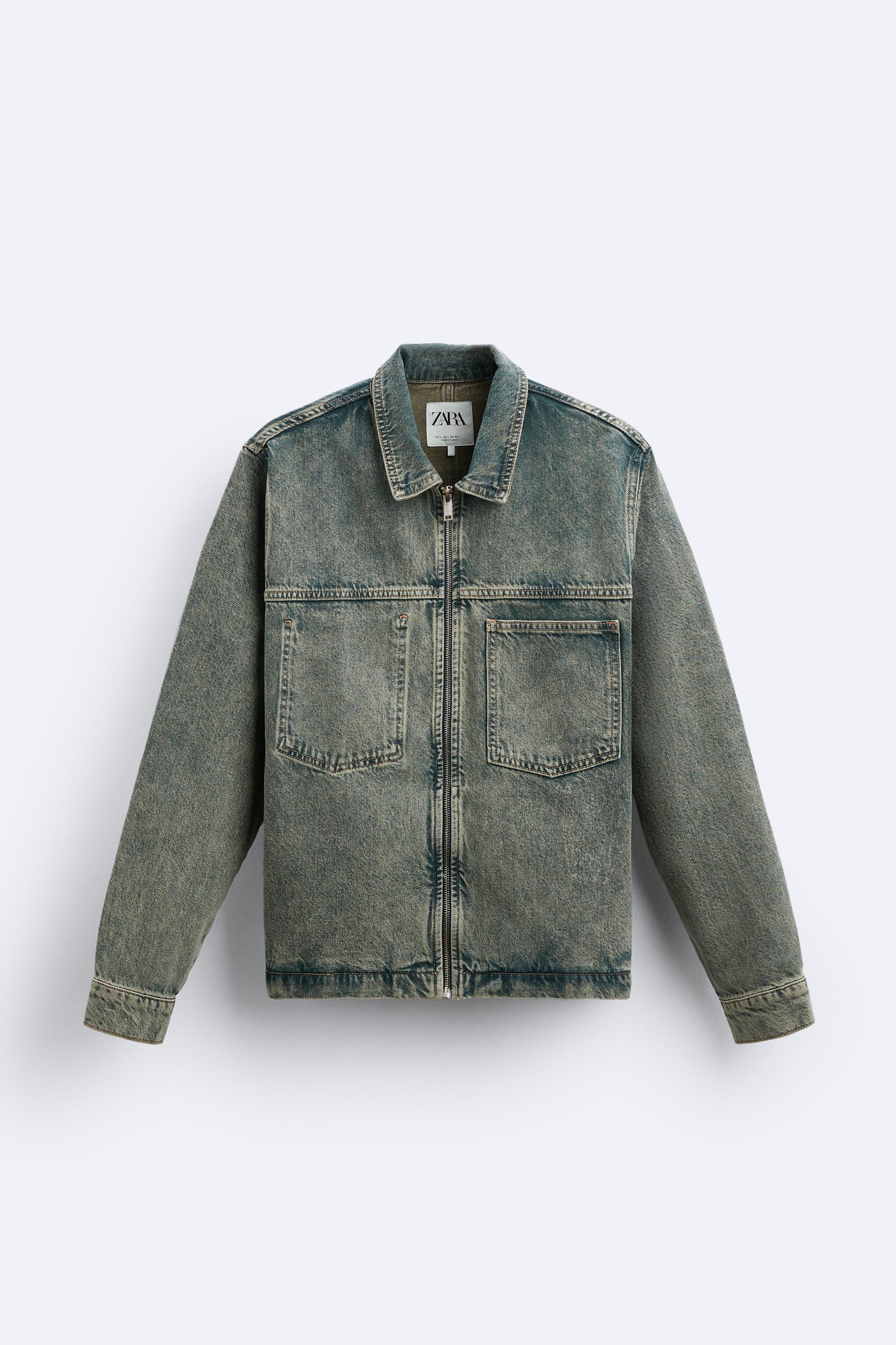 Denim jacket on sale with patches zara