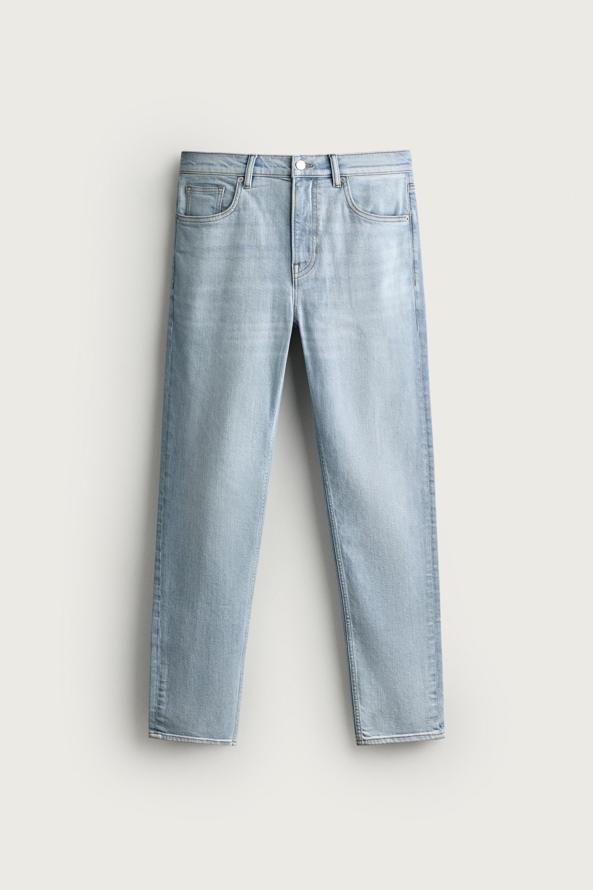 BASIC SLIM FIT JEANS — Sky blue