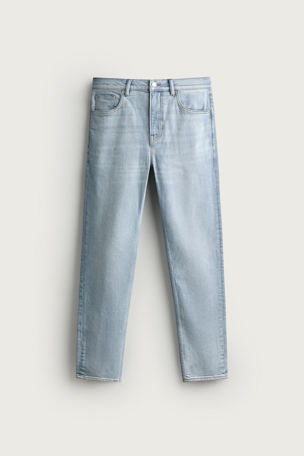 BASIC SLIM FIT JEANS — Sky blue