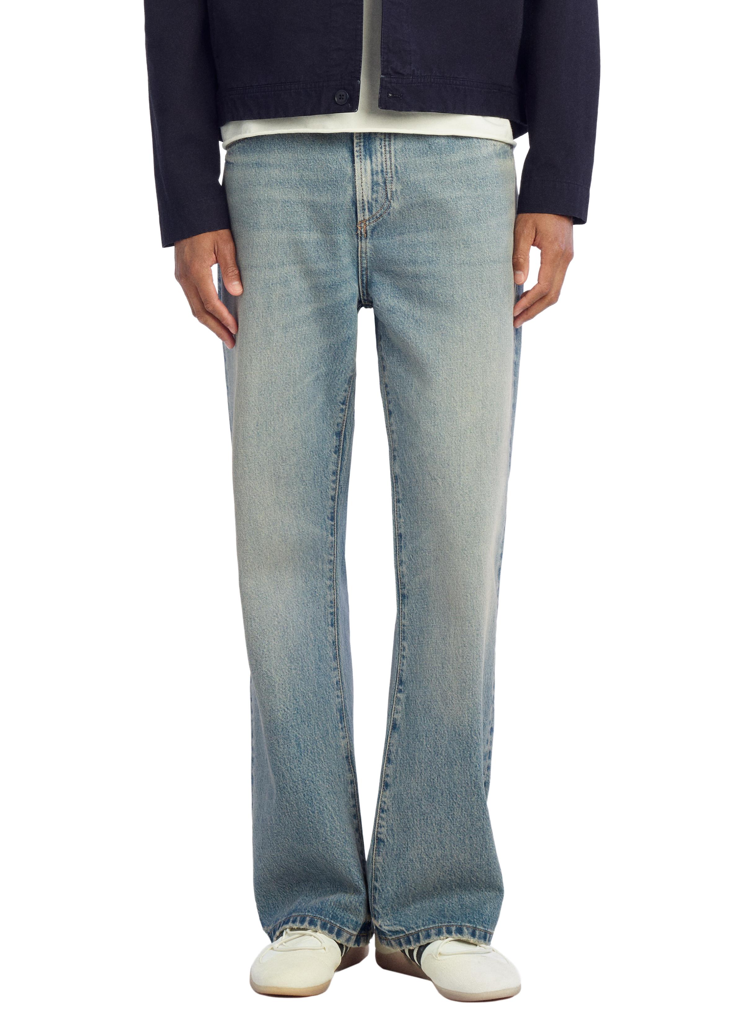 FLARE FIT JEANS — Mid-blue
