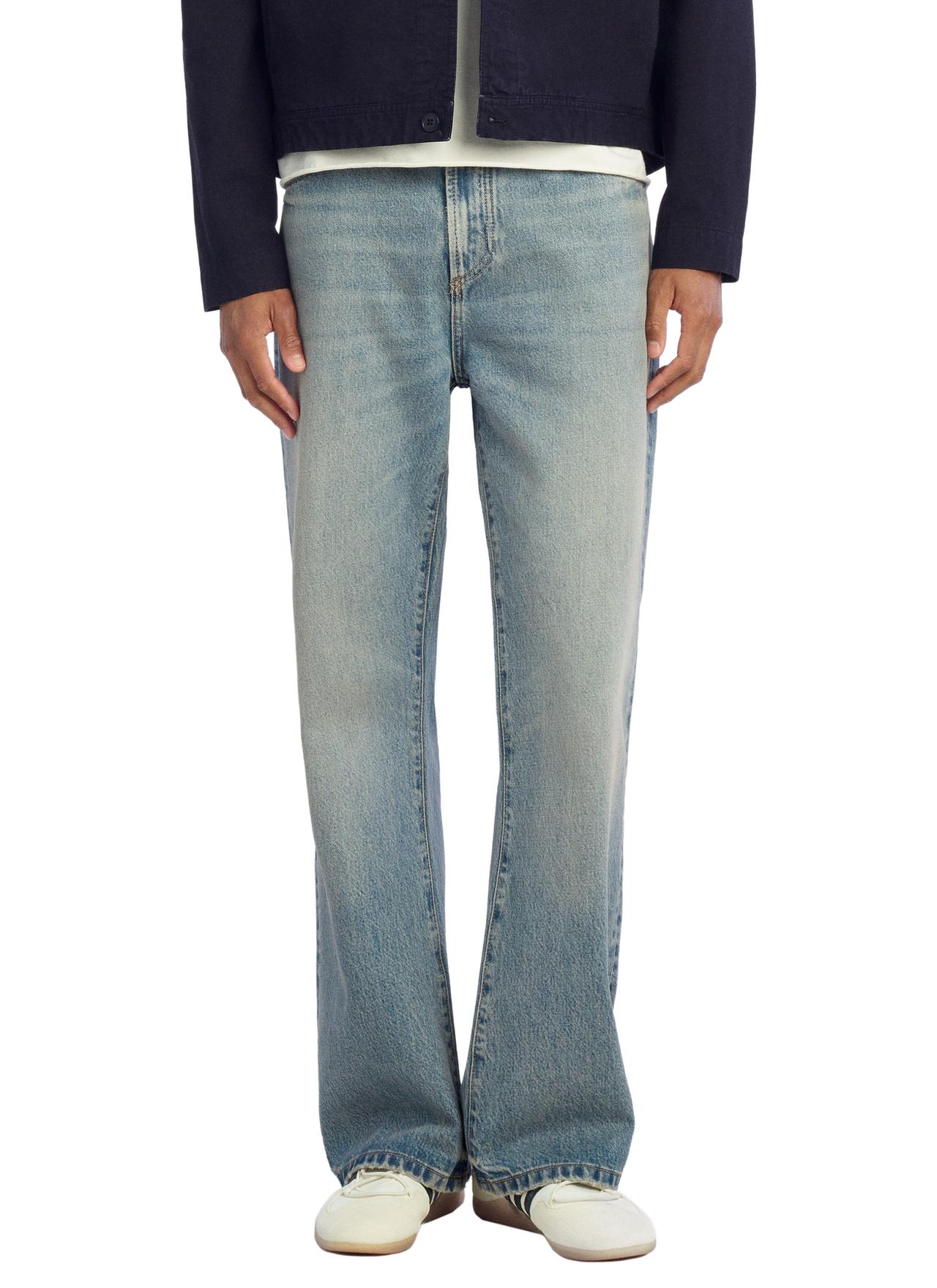 FLARE FIT JEANS — Mid-blue