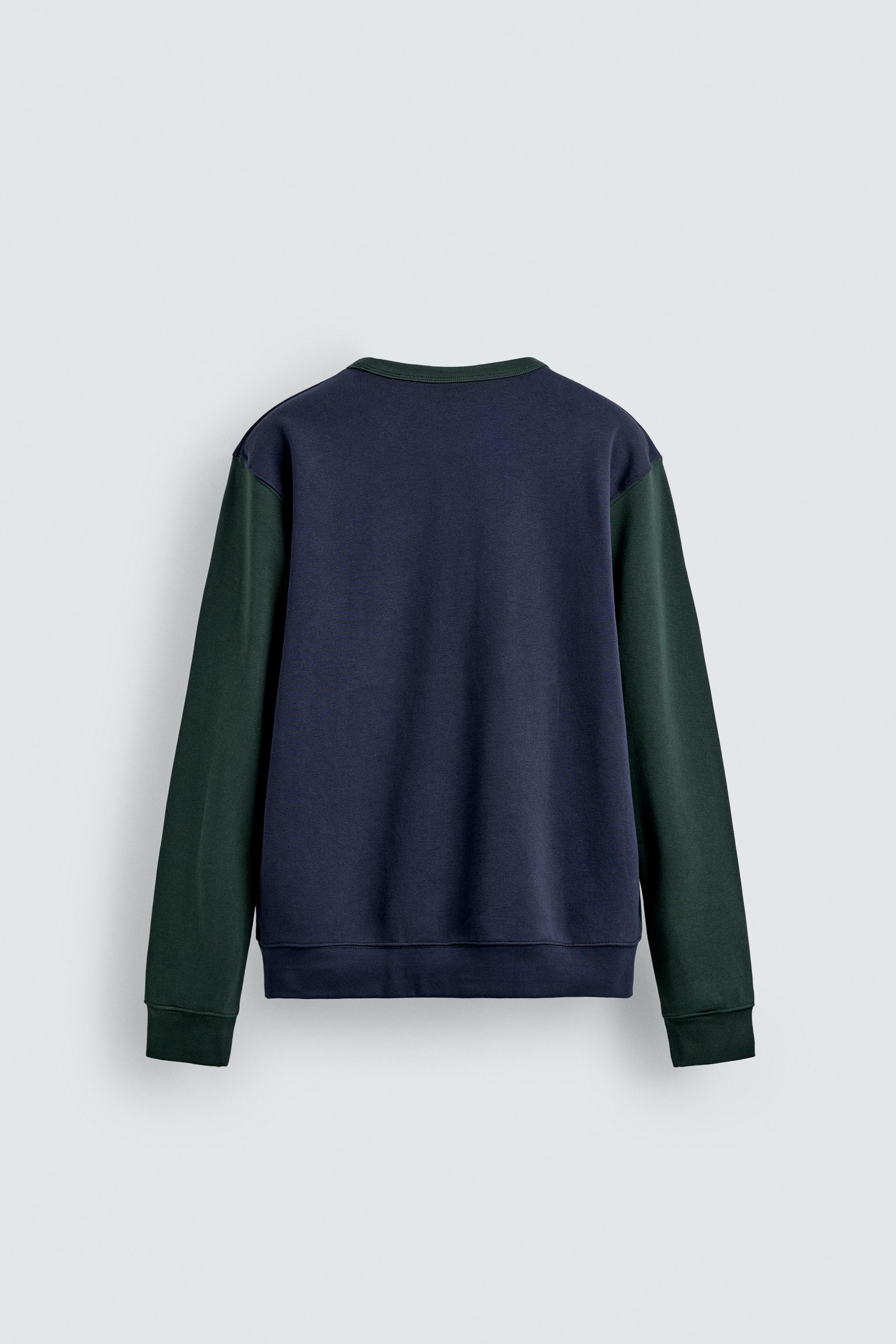COLOR BLOCK CREWNECK SWEATSHIRT