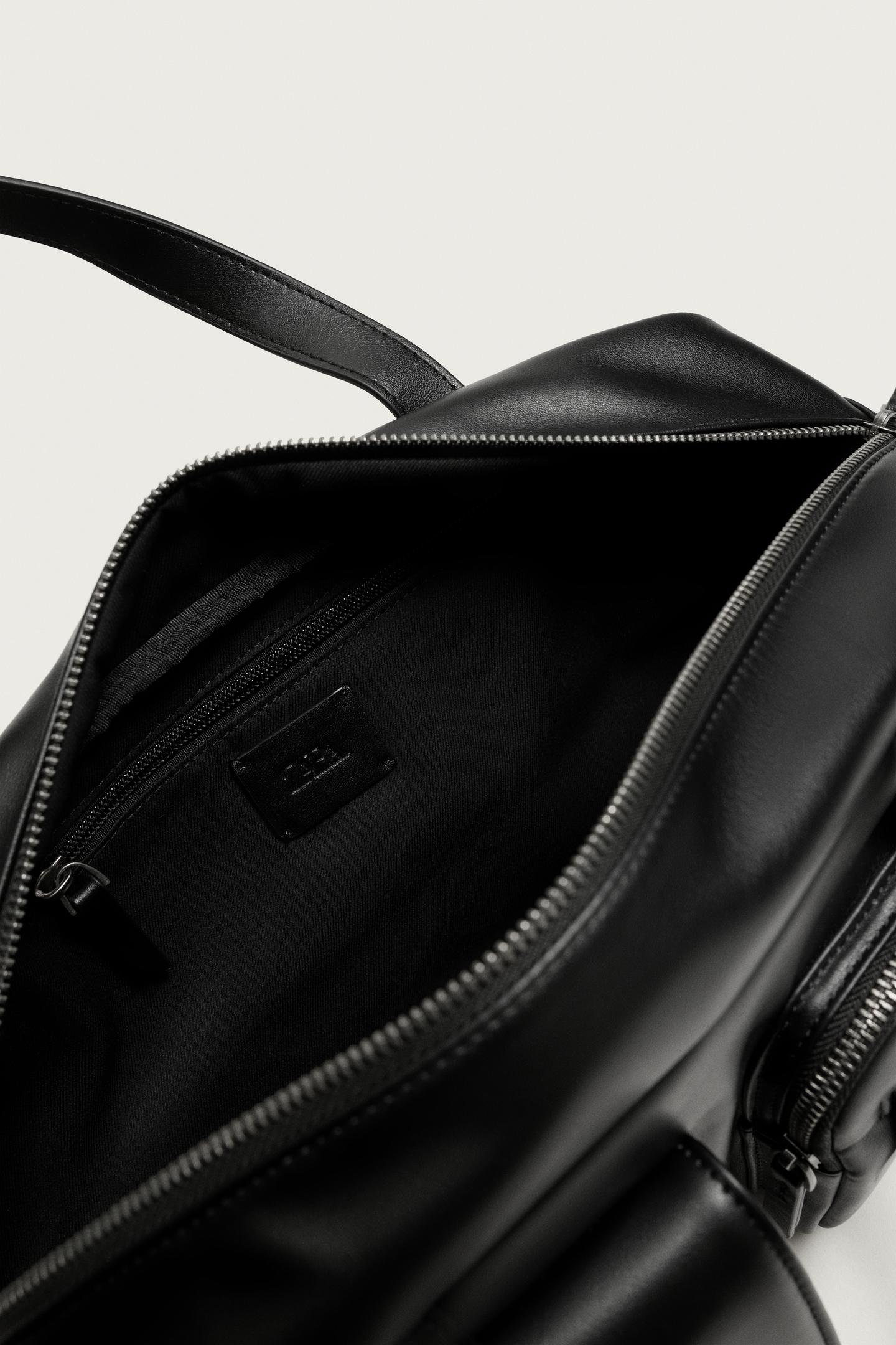 Мужская сумка Zara Multi-Pocket Crossbody, цвет: Чёрный — фото 8