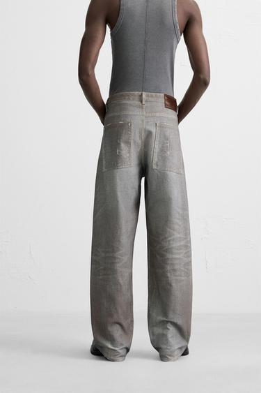 PRINTED BAGGY FIT JEANS - Blue by Zara - Image 2