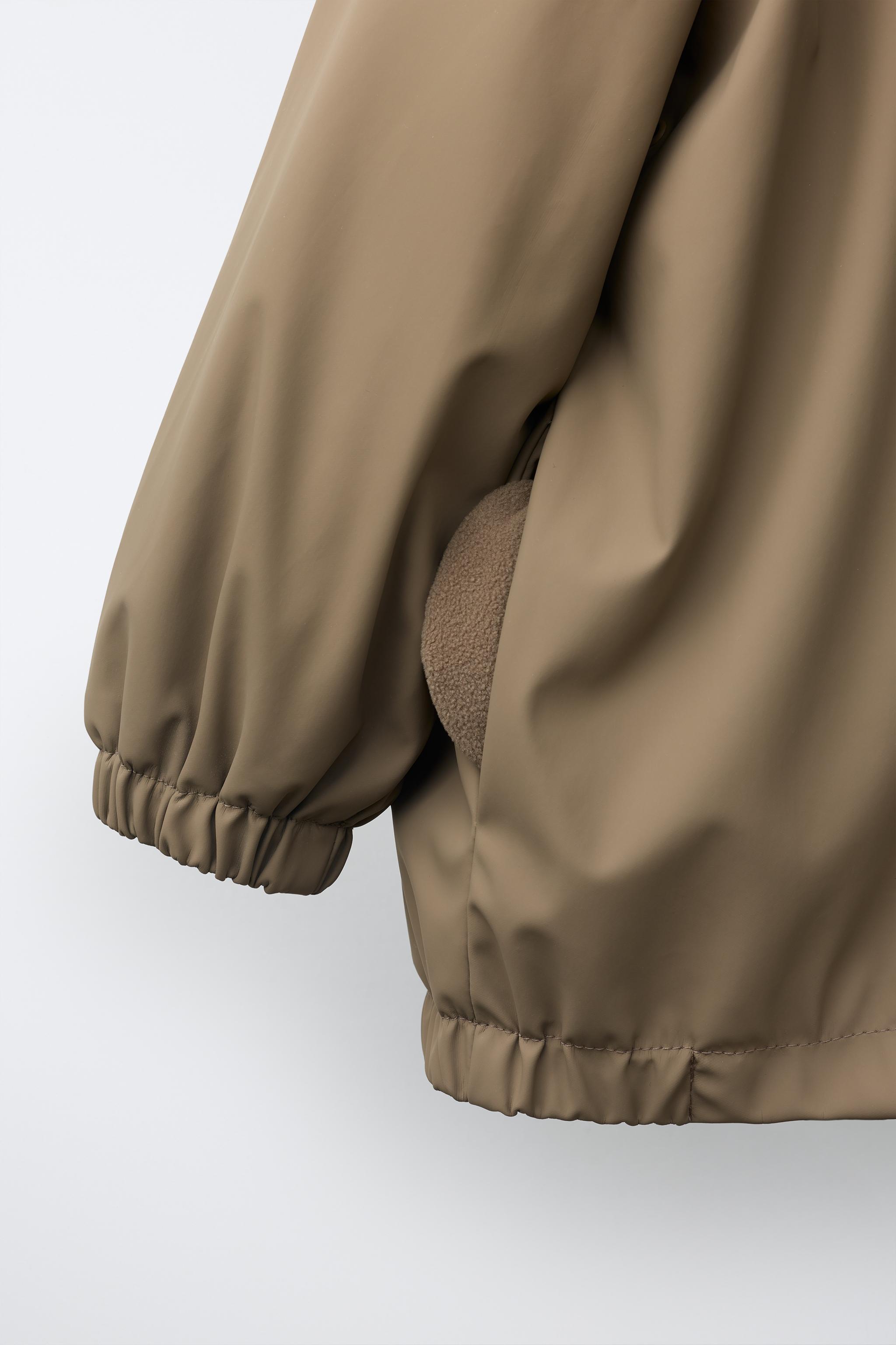 Детские куртки Zara RUBBERIZED WATER REPELLENT RAINCOAT — фото 7