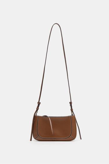 DOUBLE POCKET CROSSBODY BAG - Dark tan by Zara