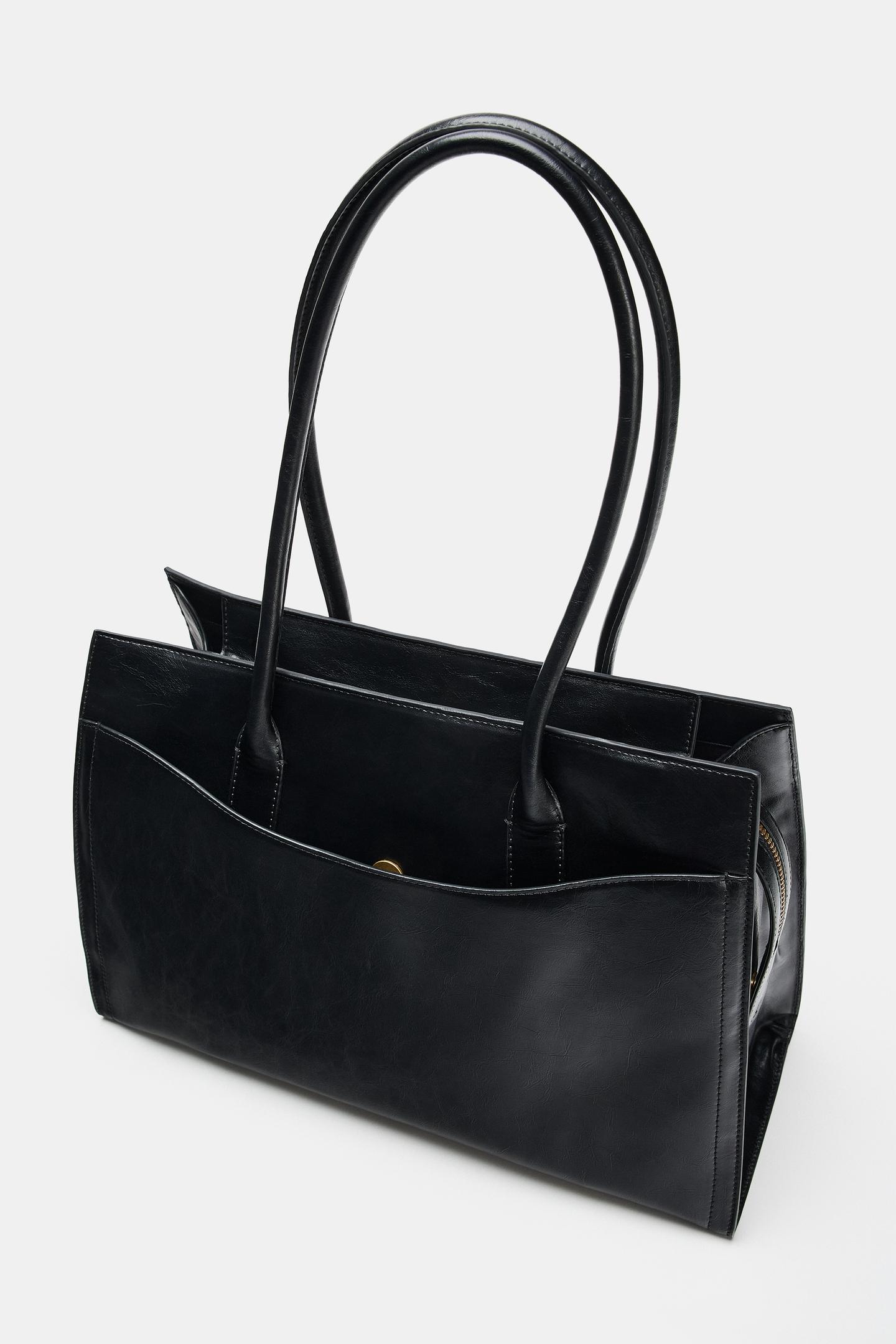 Женская сумка Zara Flap Shoulder, цвет: Чёрный — фото 5