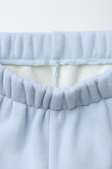 PANTALON BAGGY AVEC DOUBLURE POLAIRE ET LOGO - Bleu de Zara - Image 2