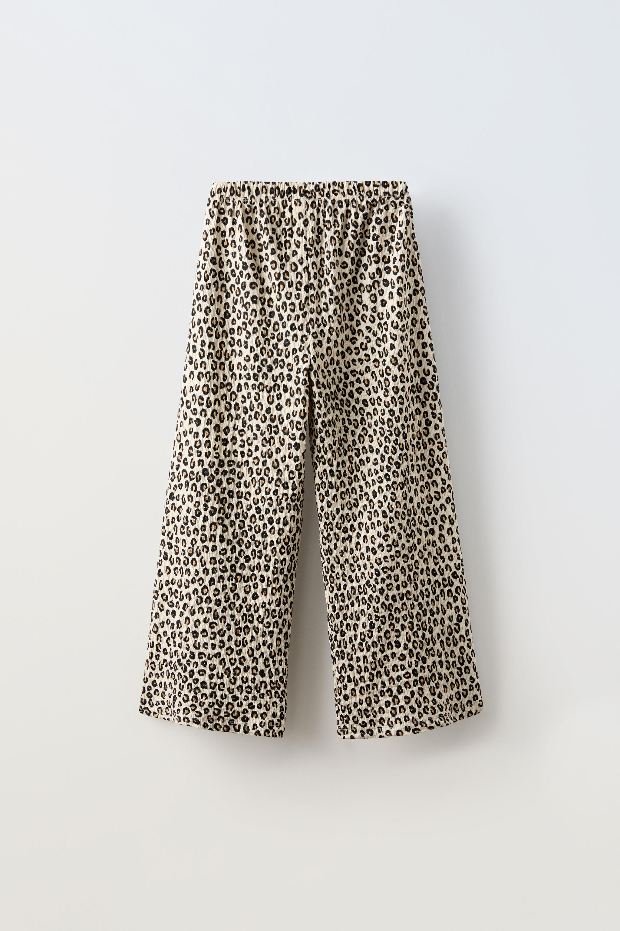 Leopard print trousers zara hotsell