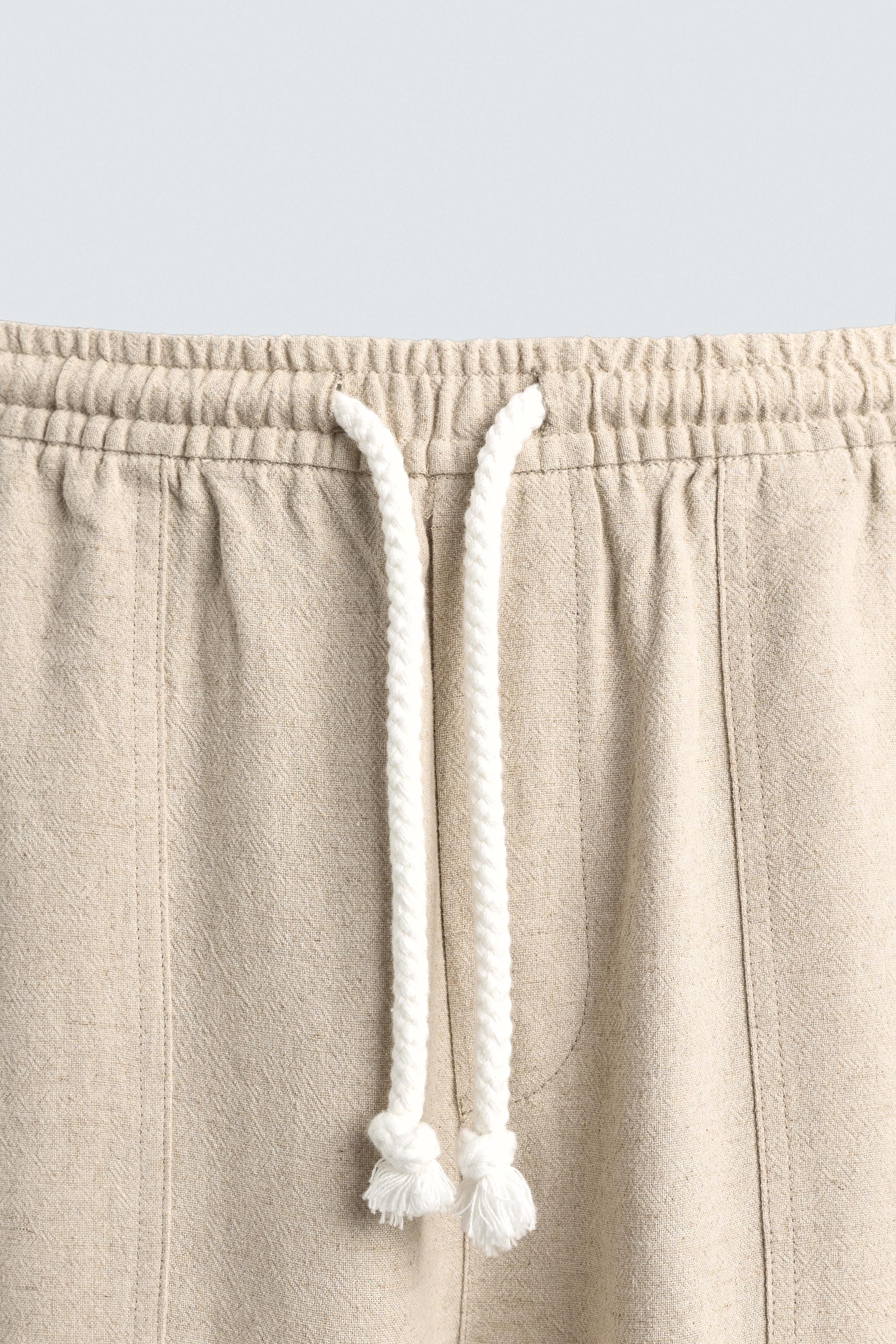 RELAXED FIT VISCOSE-LINEN PANTS