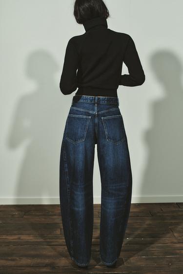JEAN BALLOON OVERSIZE TRF TAILLE HAUTE - Bleu marine de Zara - Image 3