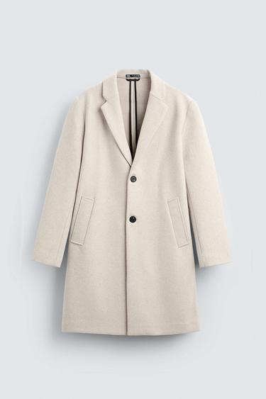WOOL BLEND COAT - Beige by Zara