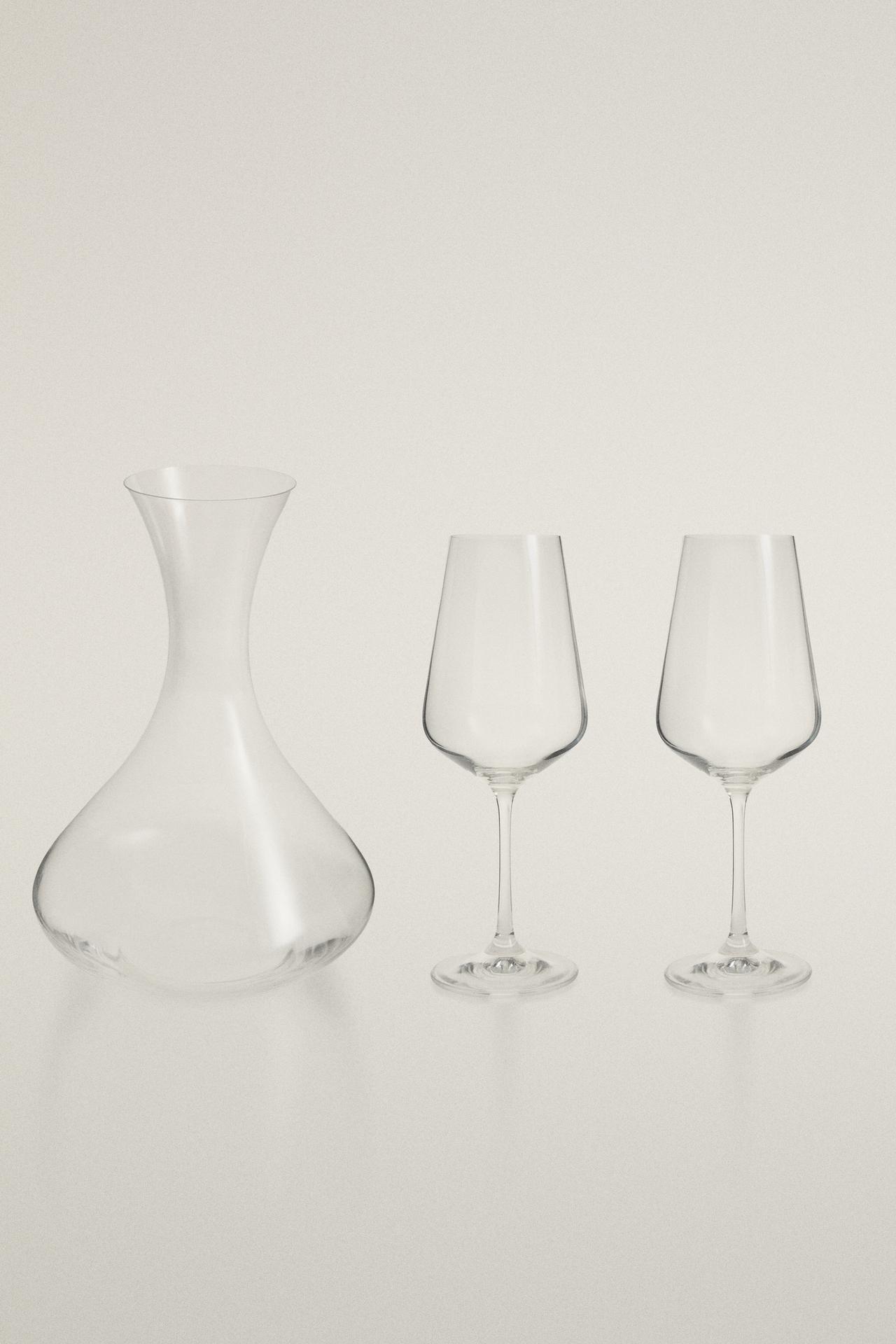 SET OF BOHEMIA CRYSTAL GLASSWARE — Transparent