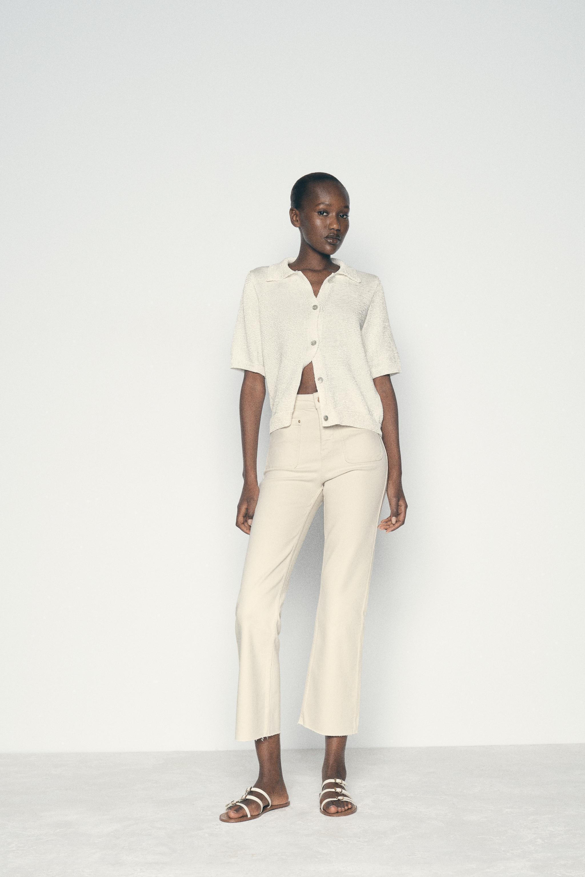 Cropped Jeans Pantalon Vaquero Flare Zara Pantalon Flare Pantalon