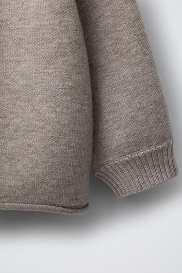 BUTTONED KNIT SWEATER - Beige by Zara - Image 3