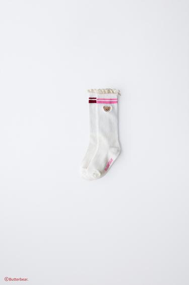 2-PACK OF BUTTERBEAR © LONG SOCKS - White by Zara