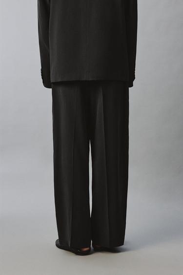 RELAXED FIT FLOWING TROUSERS - Black by Zara - Image 2