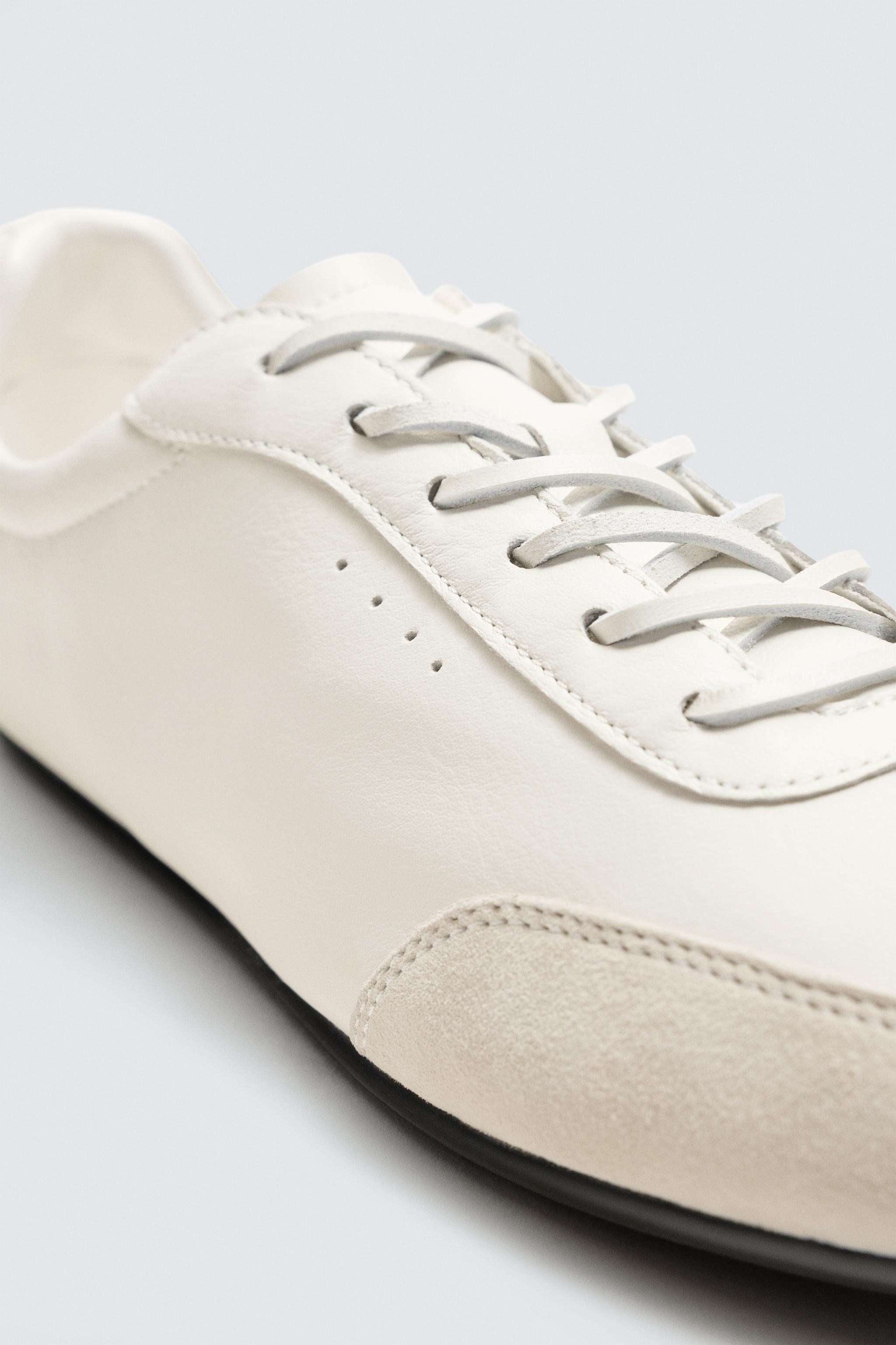 ★ドイツ発*ZARA*新作*LIMITED EDITION/本革トレイナー/WHITE★ LIMITED EDITION TRAINERS - White | ZARA United Kingdom