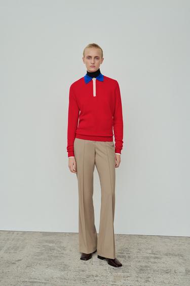 EXTRA-SOFT 100% WOOL POLO — Red 2