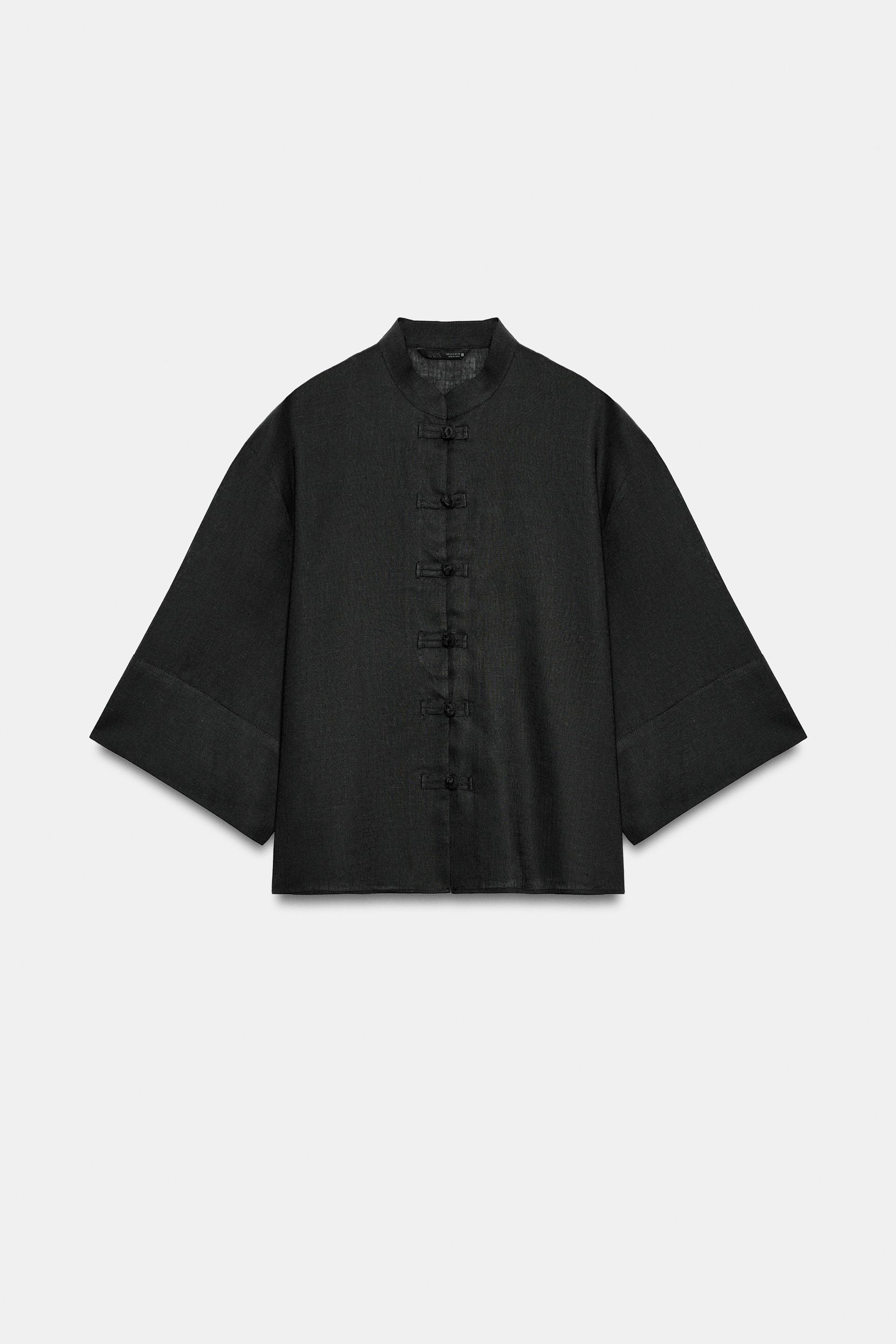LINEN SHIRT WITH FROG FASTENING thumbnail 7