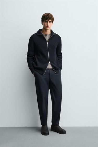 PANTALÓN ESTRUCTURA CONFORT - Marino de Zara