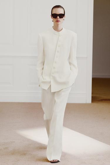 БРЮКИ STRAIGHT FIT — ZW COLLECTION — ЭКРЮ от Zara