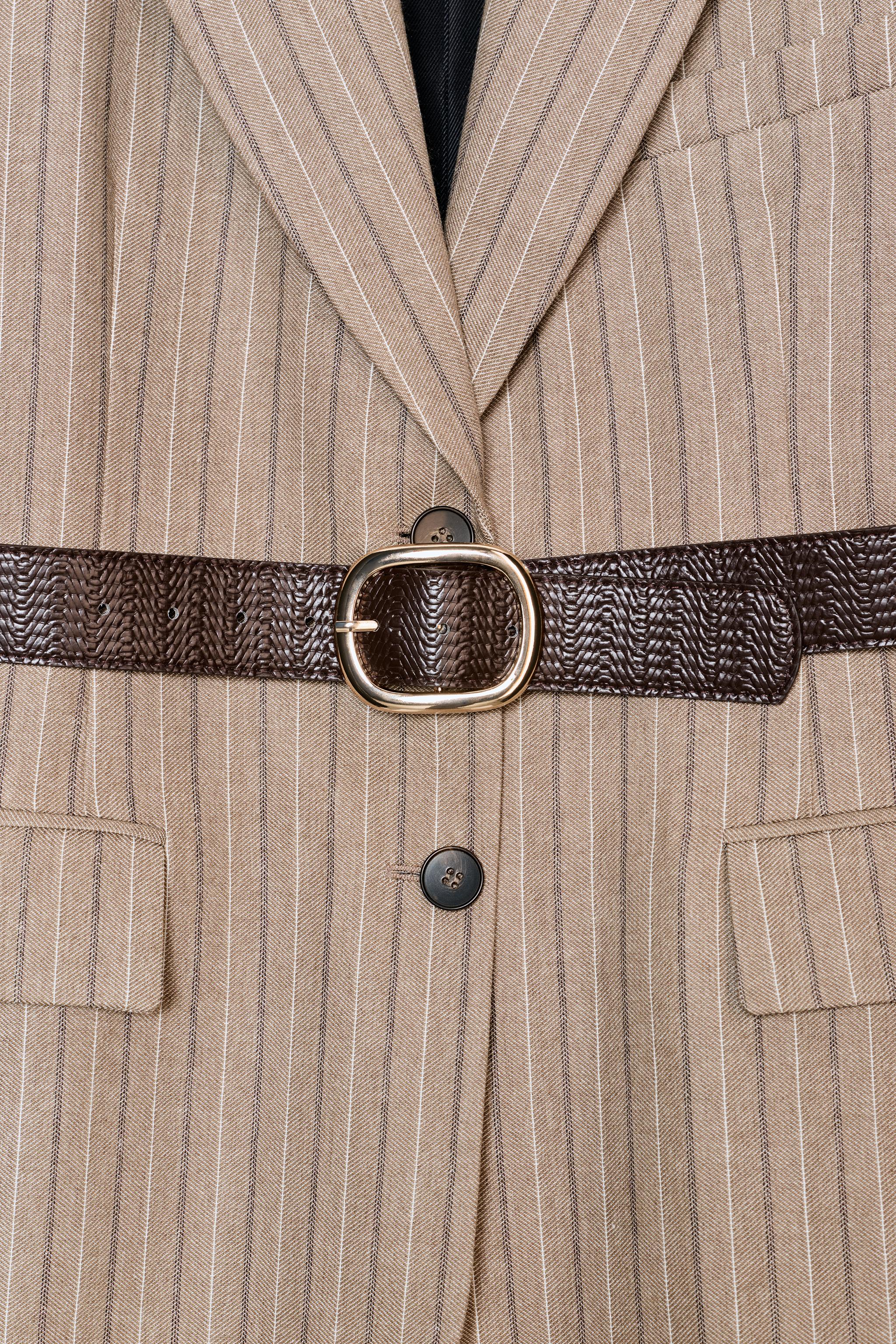 BLAZER CHEVRON AVEC CEINTURE