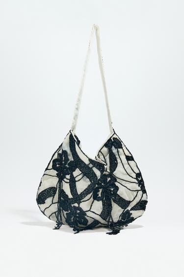 BEADED MESH BAG - Multicoloured by Zara