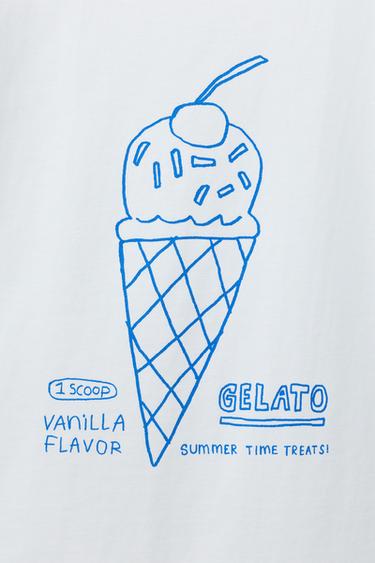 PRINTED T-SHIRT - White by Zara - Image 3