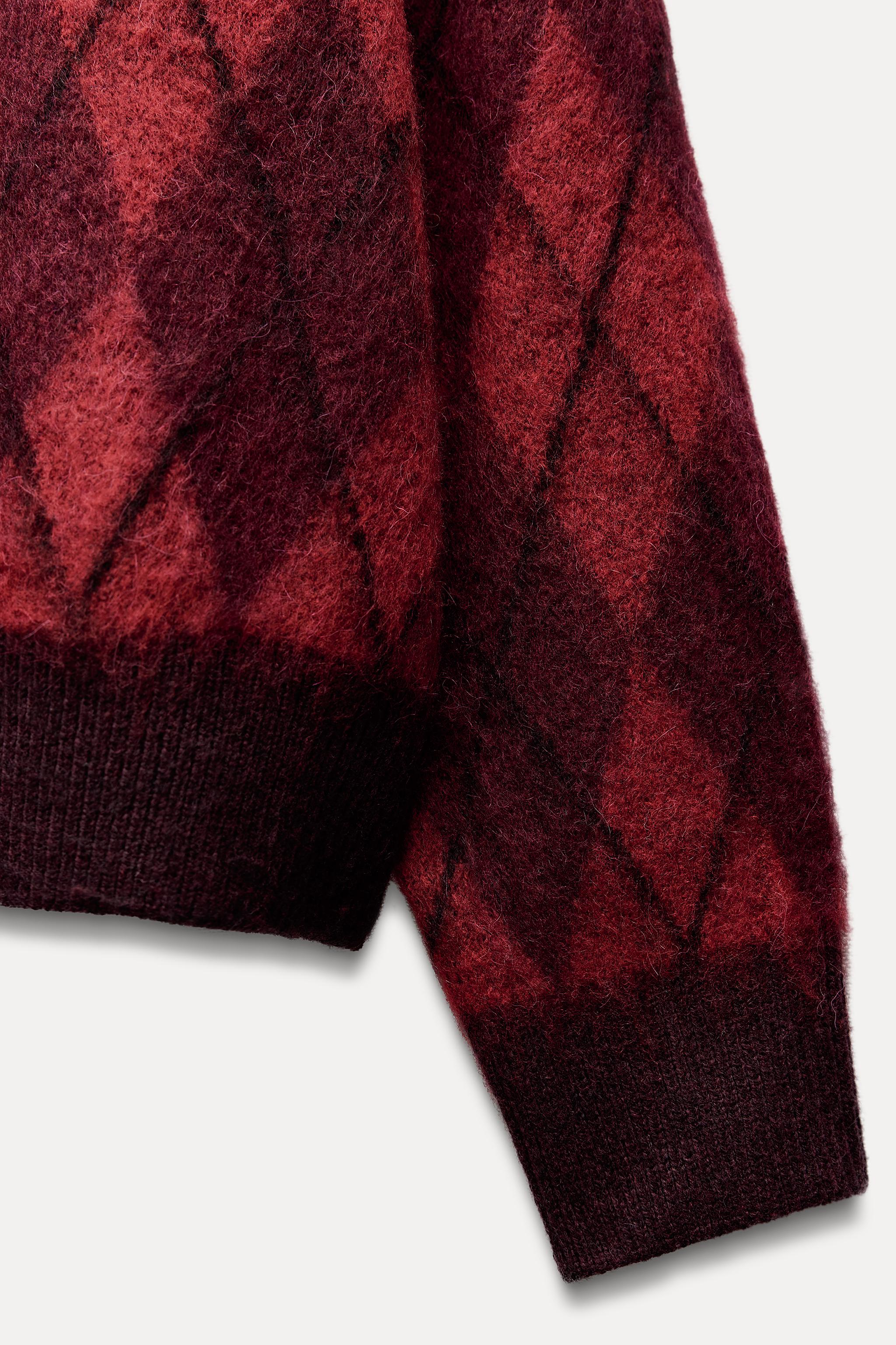 KNIT ARGYLE SWEATER - only one | ZARA United States