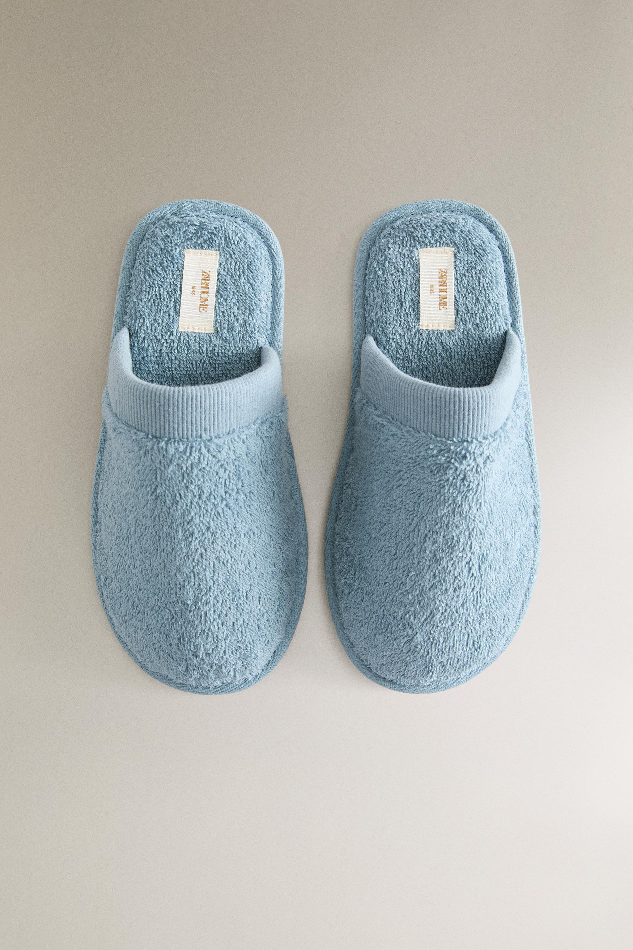 CHILDREN'S BATHROOM TERRY CLOTH MULE SLIPPERS