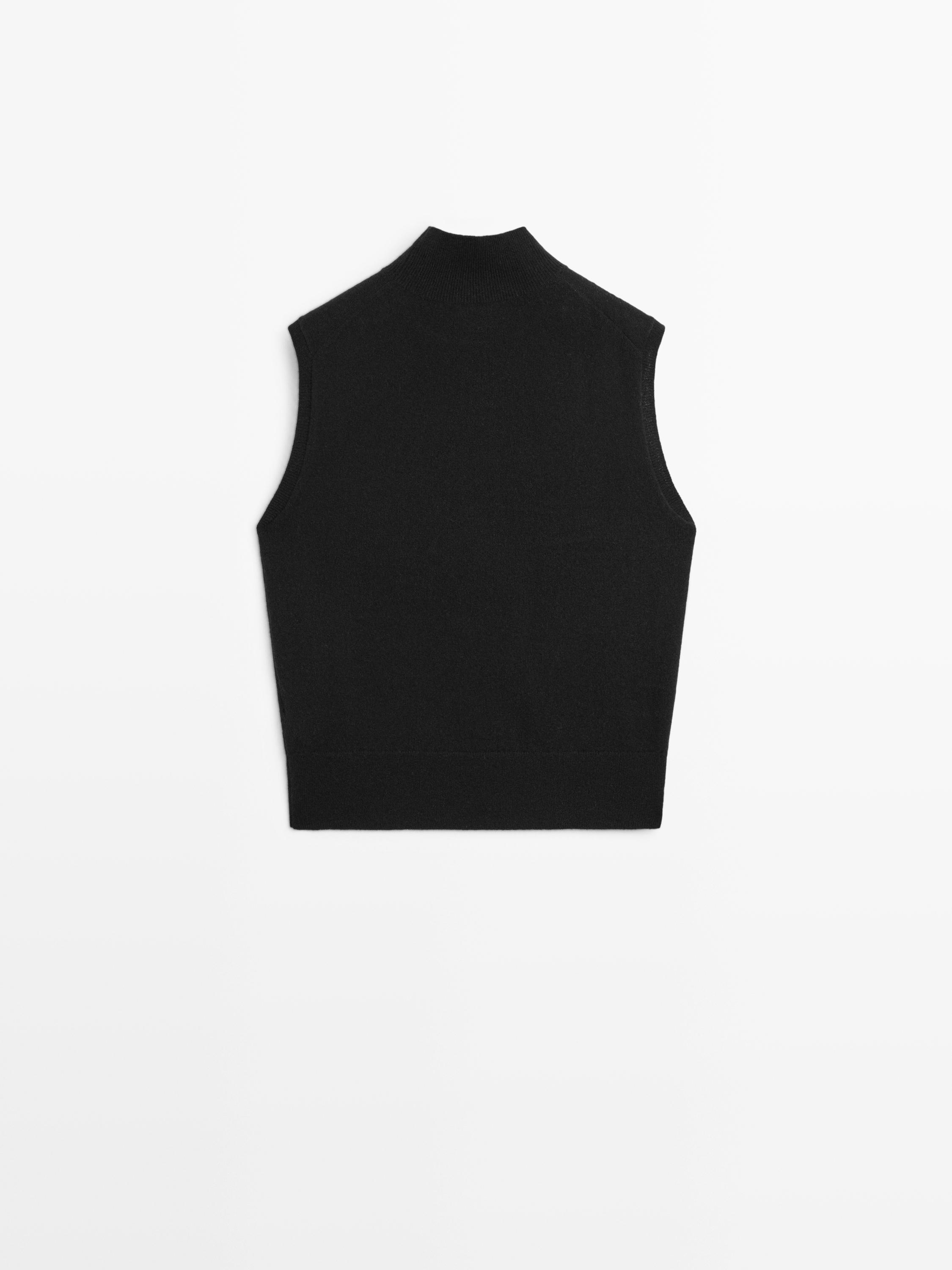 100% cashmere knit vest