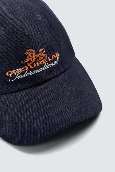 CASQUETTE INSCRIPTION BRODÉE - Bleu marine de Zara - Image 3