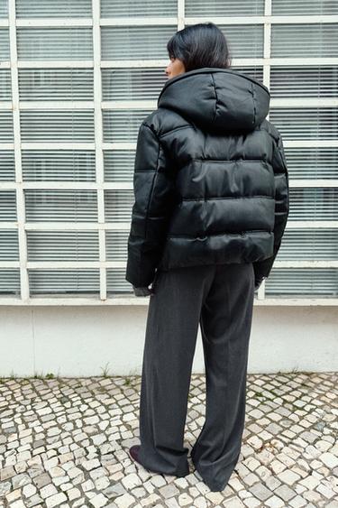 ANORAK MATELASSÉ MATIÈRE SYNTHÈTIQUE DÉPERLANT COUPE-VENT - Noir de Zara - Image 3