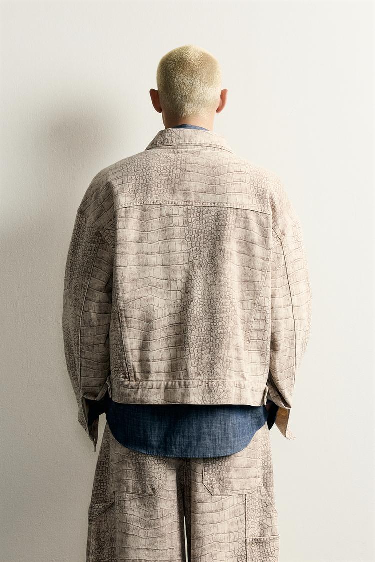 Chaqueta de corte relajado con estampado animal 3