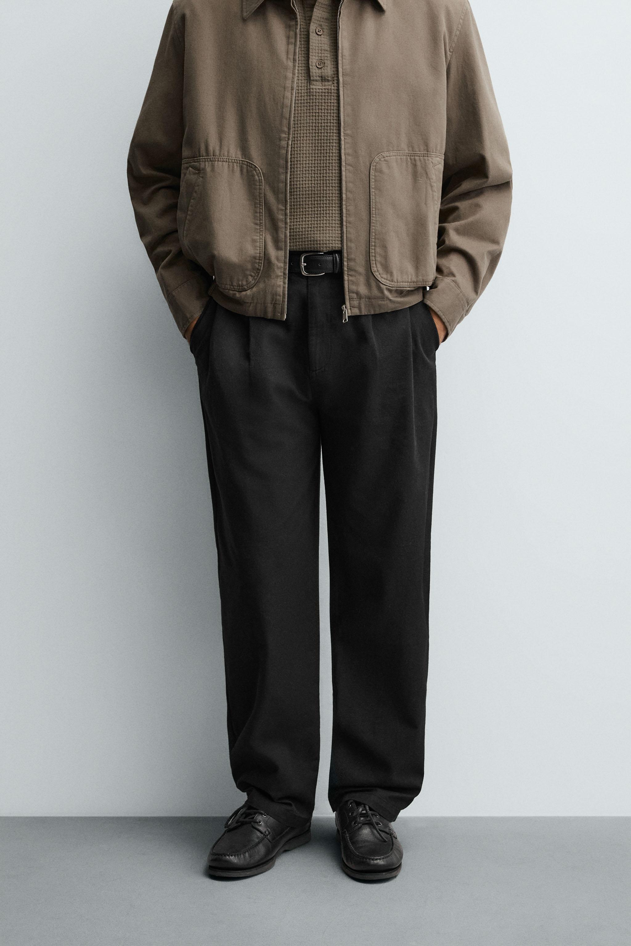 RELAXED FIT COTTON - LINEN PANTS