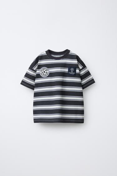 STRIPED UEFA CHAMPIONS LEAGUE ® T-SHIRT - Navy blue by Zara