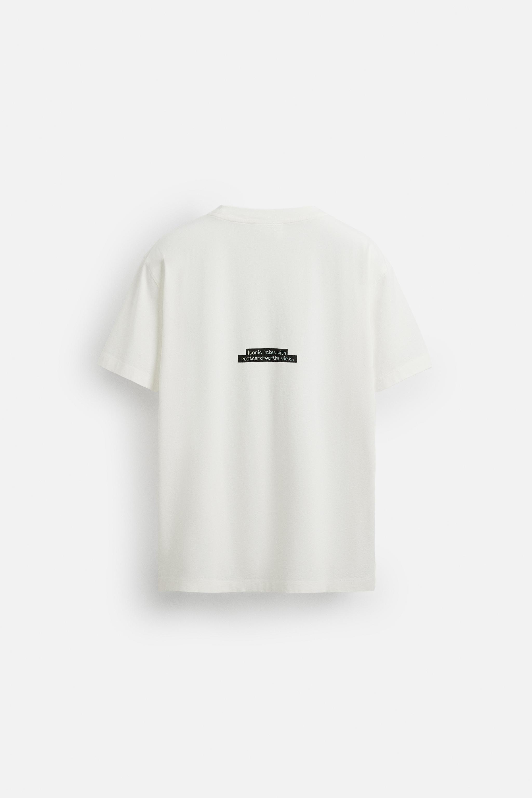 フォトグラフィックプリントTシャツ - オフホワイト | ZARA