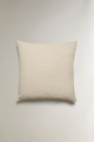 Zara WAFFLE-KNIT THROW PILLOW COVER - Light gray