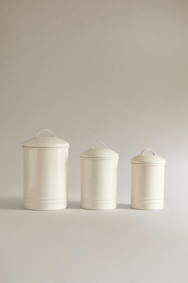 Zara Krem rengi - LAKE METAL SİLİNDİR KAVANOZ