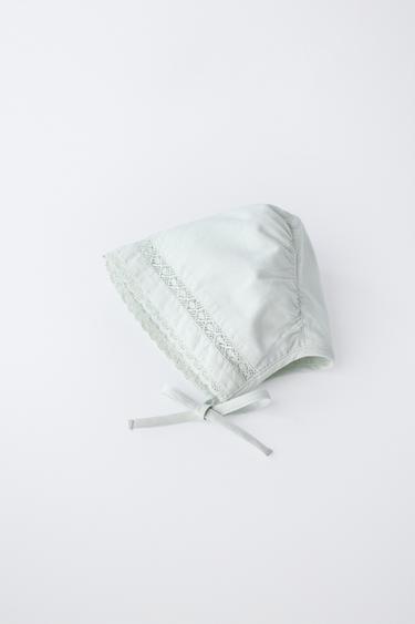 BONNET EN DENTELLE - Bleu pastel de Zara - Image 1