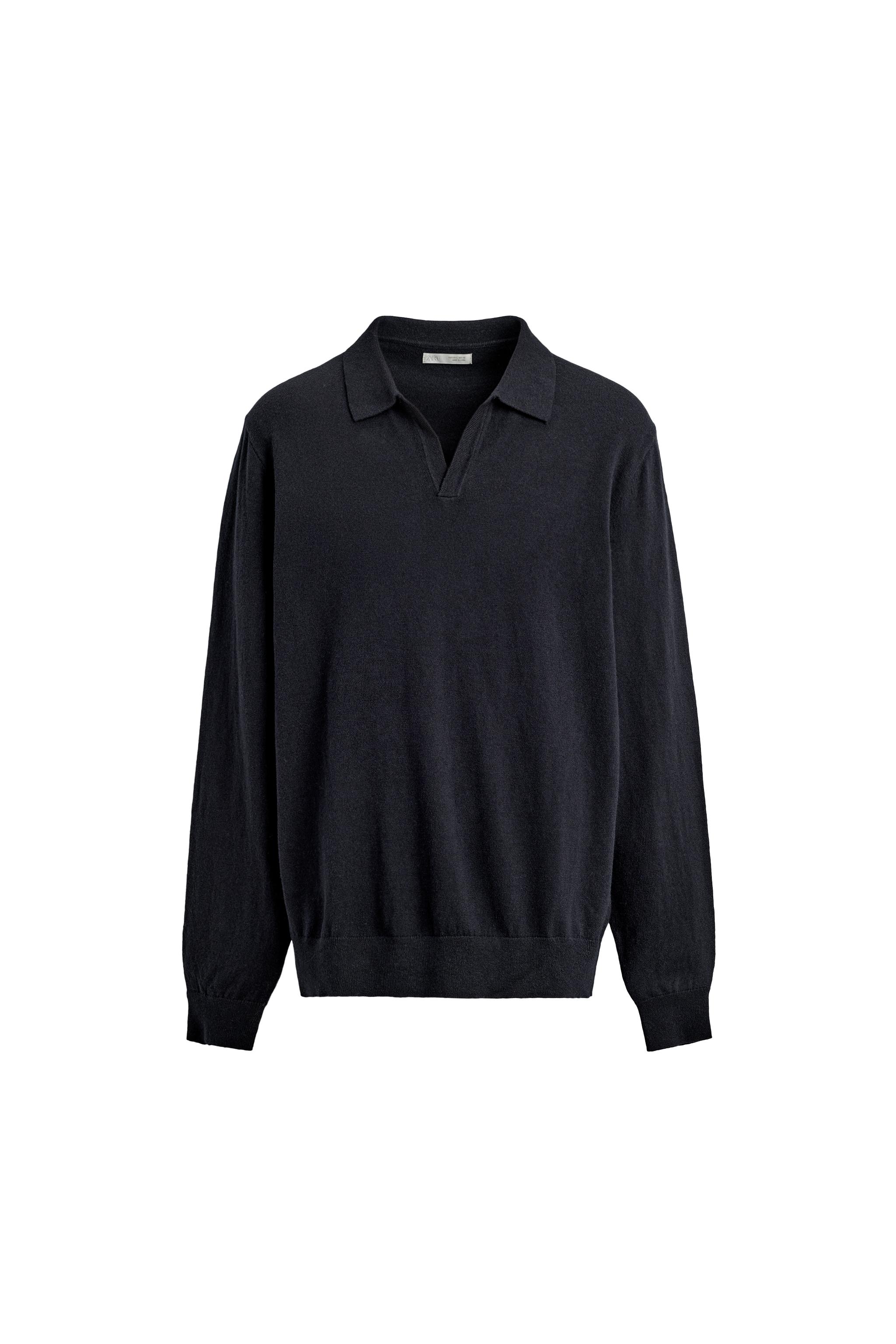 POLO DE TRICÔ REGULAR FIT - Azul-marinho | ZARA Brasil