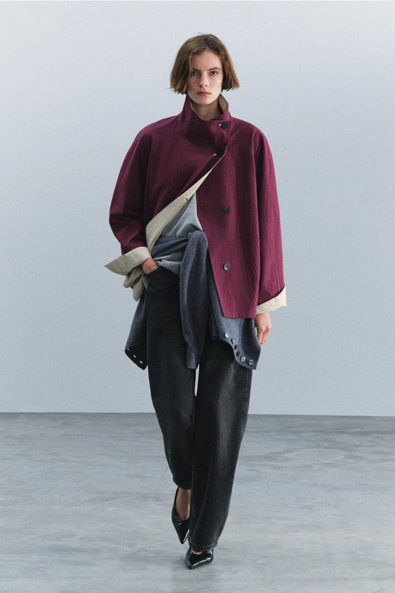 KORTE OMKEERBARE TRENCHCOAT ZW COLLECTION - Wijn van Zara - Afbeelding 0