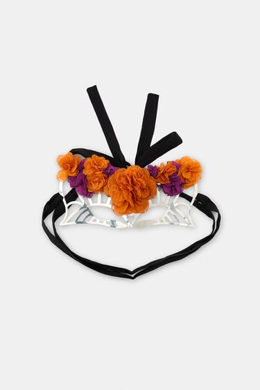 Zara METALLIC FLOWER MASK - Multicolored