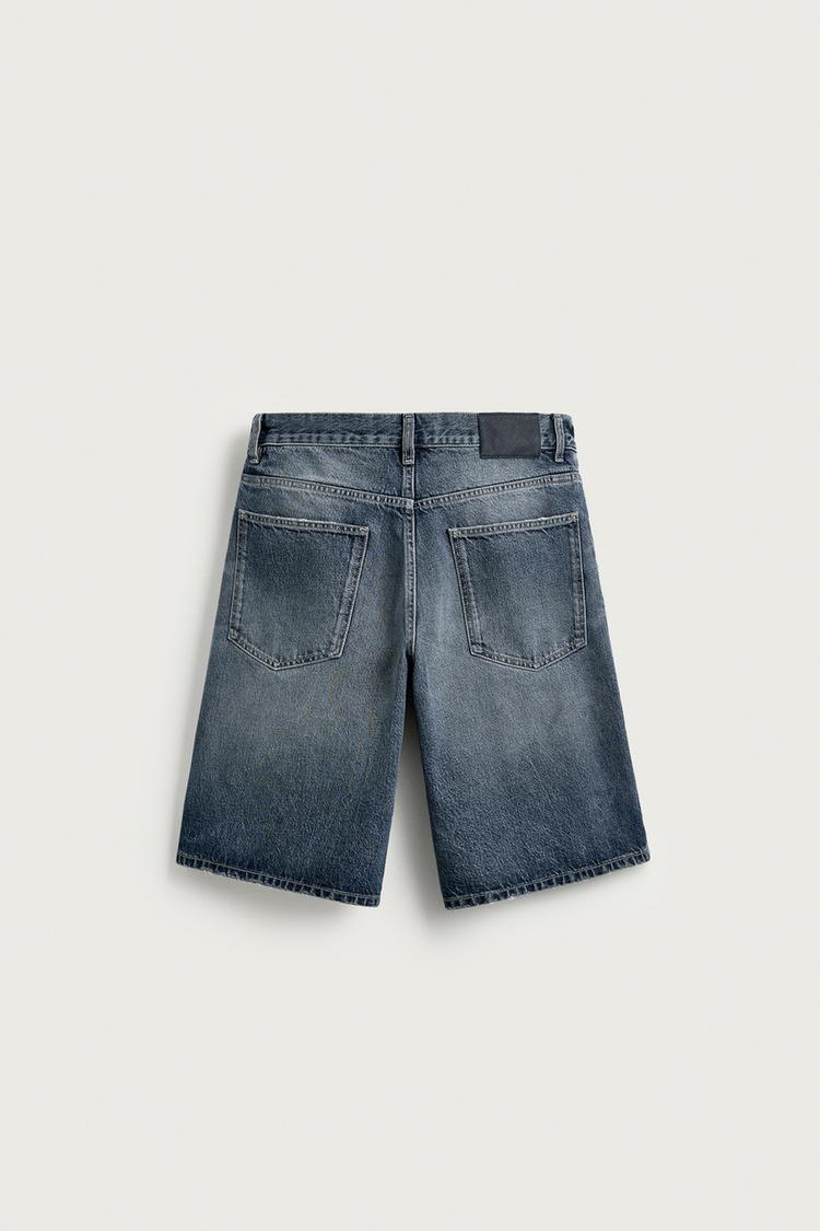 Pantalones cortos Bermuda de denim de corte relajado 8