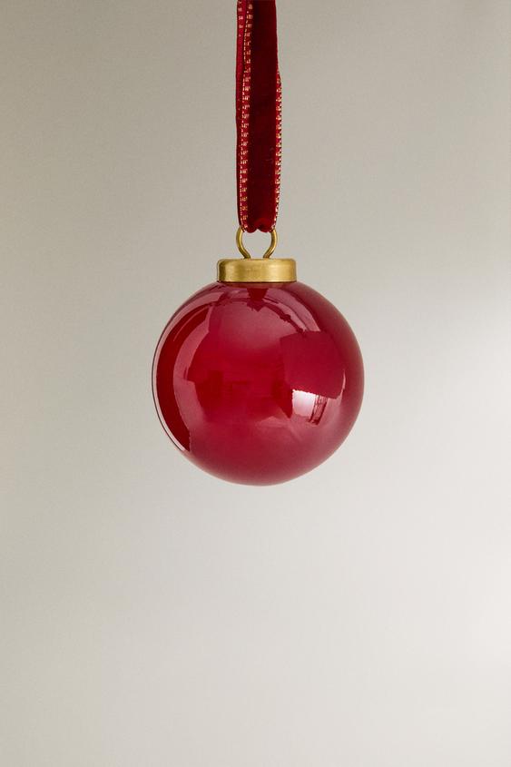 GLASS BALL CHRISTMAS TREE ORNAMENT - Red | ZARA United States