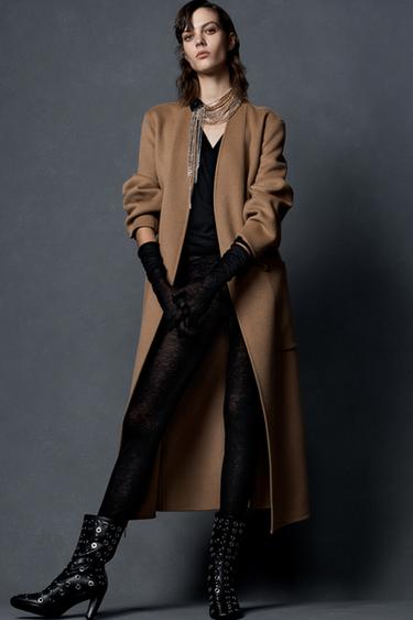 ZW COLLECTION 100% WOOL COAT - camel by Zara - Image 0