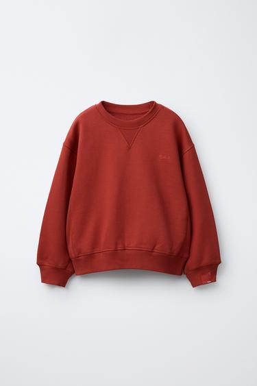 EMBROIDERED SWEATSHIRT AND JOGGERS SET - Red by Zara - Image 1