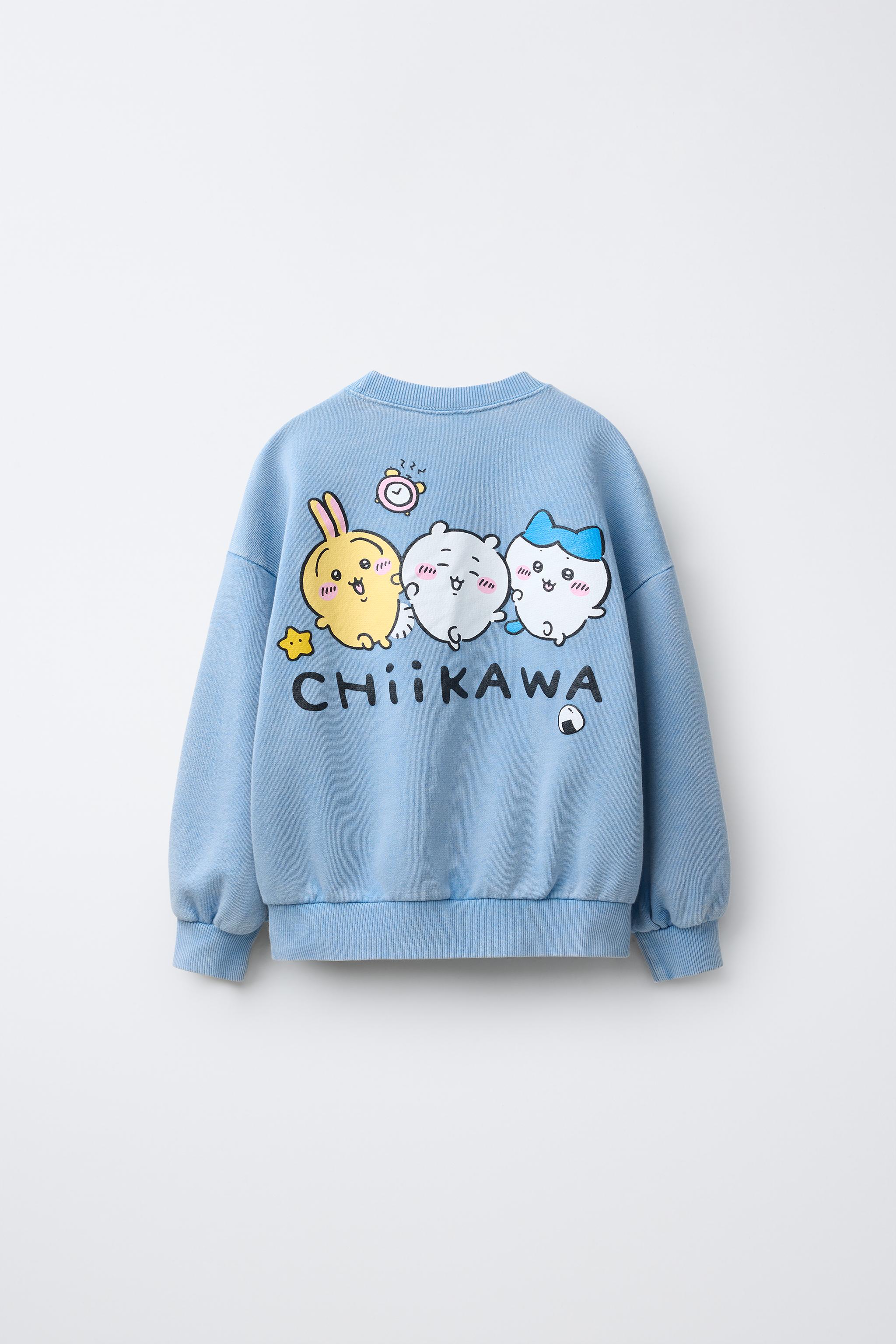 CHIIKAWA BASKILI SWEATSHIRT - Soluk mavi | ZARA Türkiye / Turkey